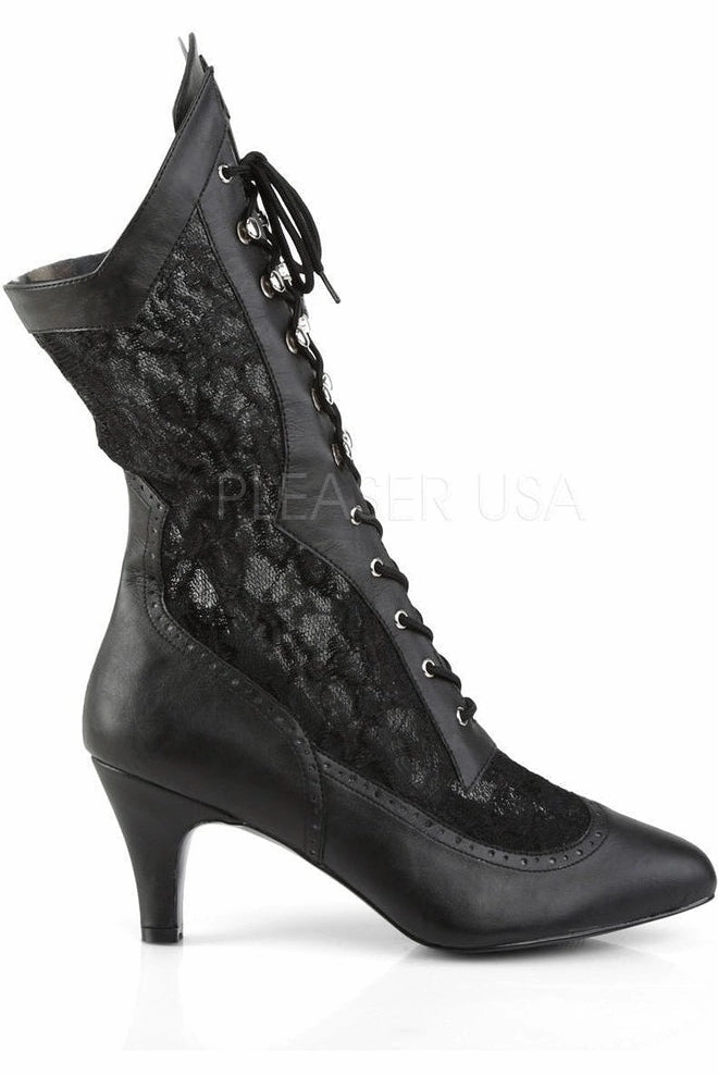 DIVINE-1050 Knee Boot  | Black Faux Leather
