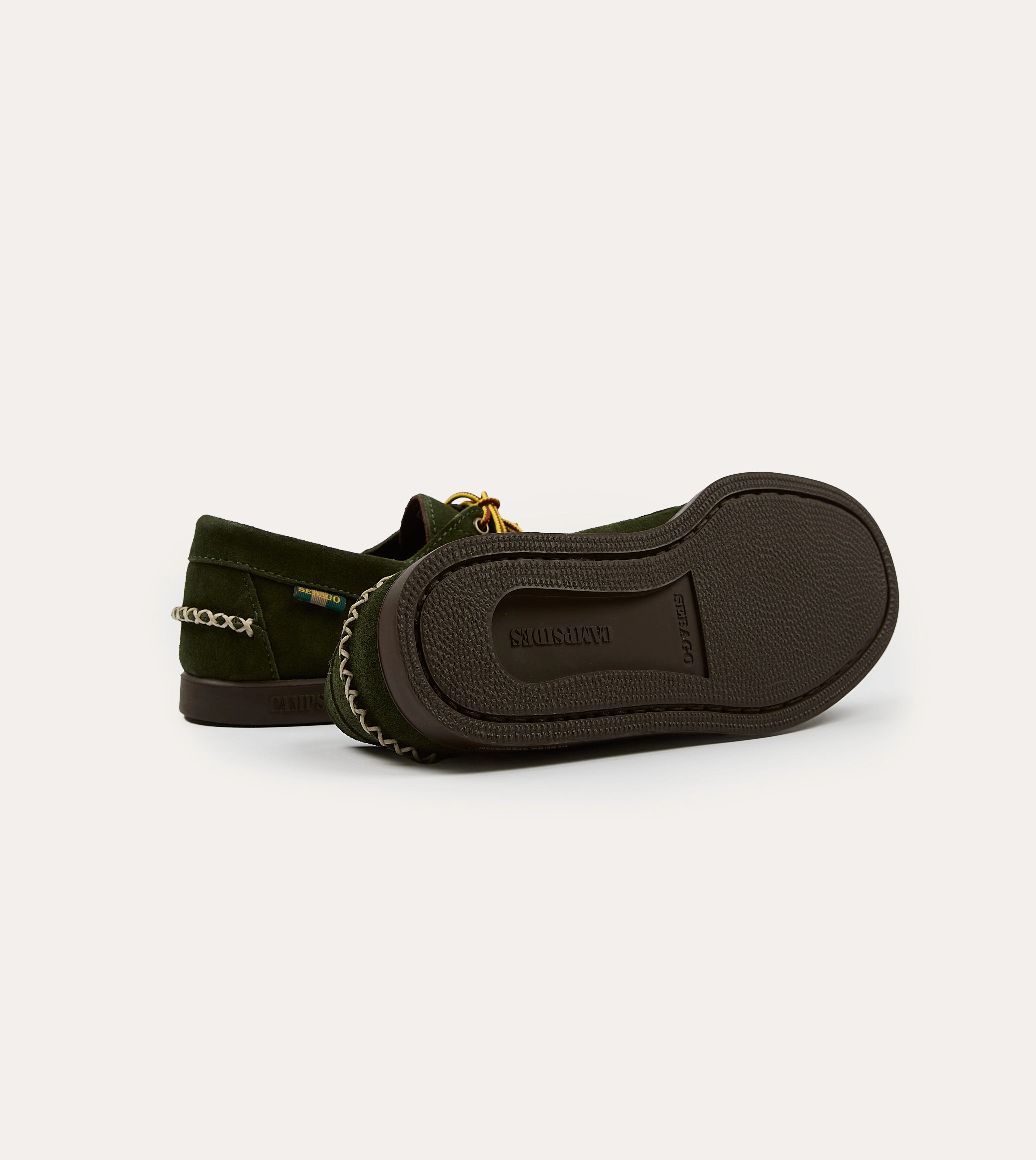 Drake's by Sebago Campsides Askook Kilt Green Suede Shoe