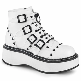 EMILY-315  White Vegan Leather