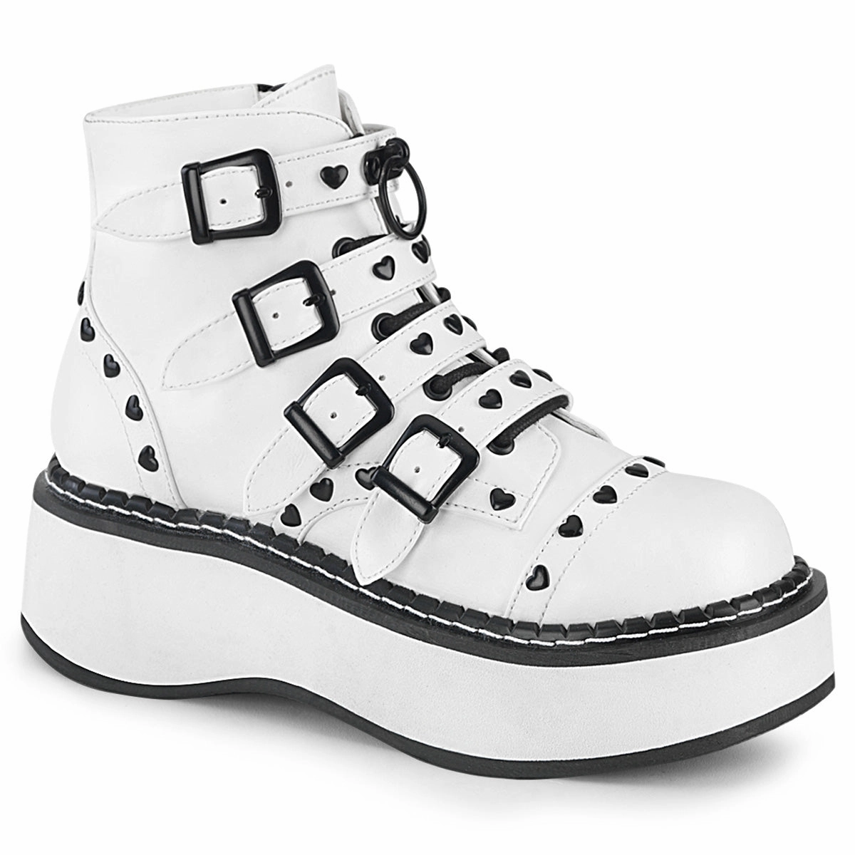EMILY-315  White Vegan Leather