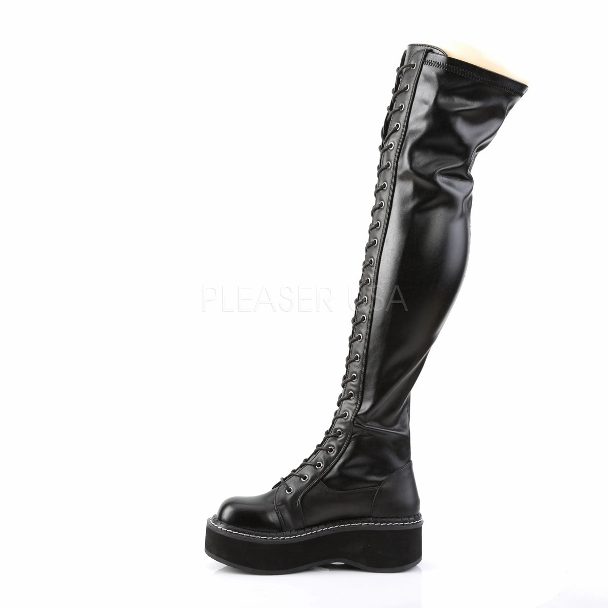 EMILY-375  Black Str Vegan Leather