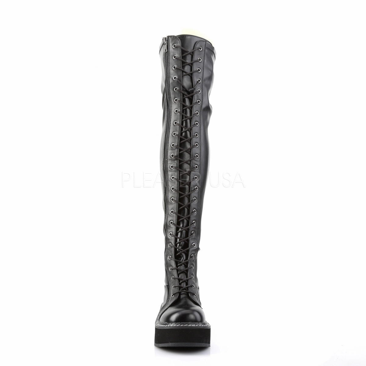 EMILY-375  Black Str Vegan Leather