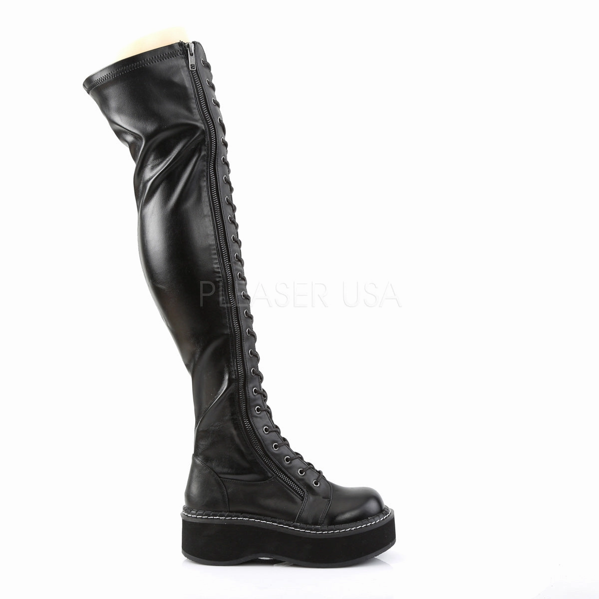 EMILY-375  Black Str Vegan Leather