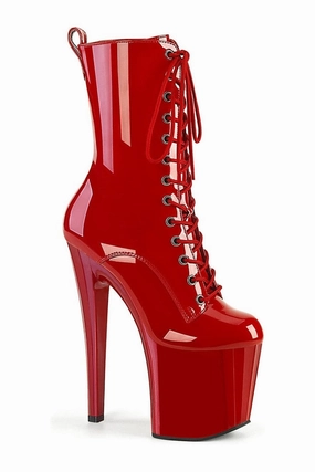 ENCHANT-1040 Red Patent Knee Boot