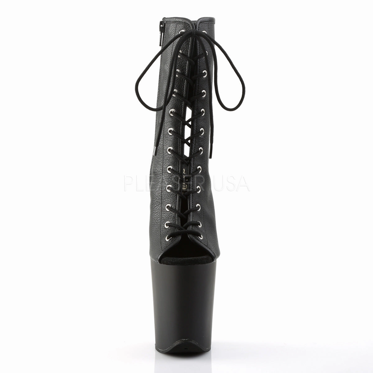 FLAMINGO-1016  Black Faux Leather/Black Matte