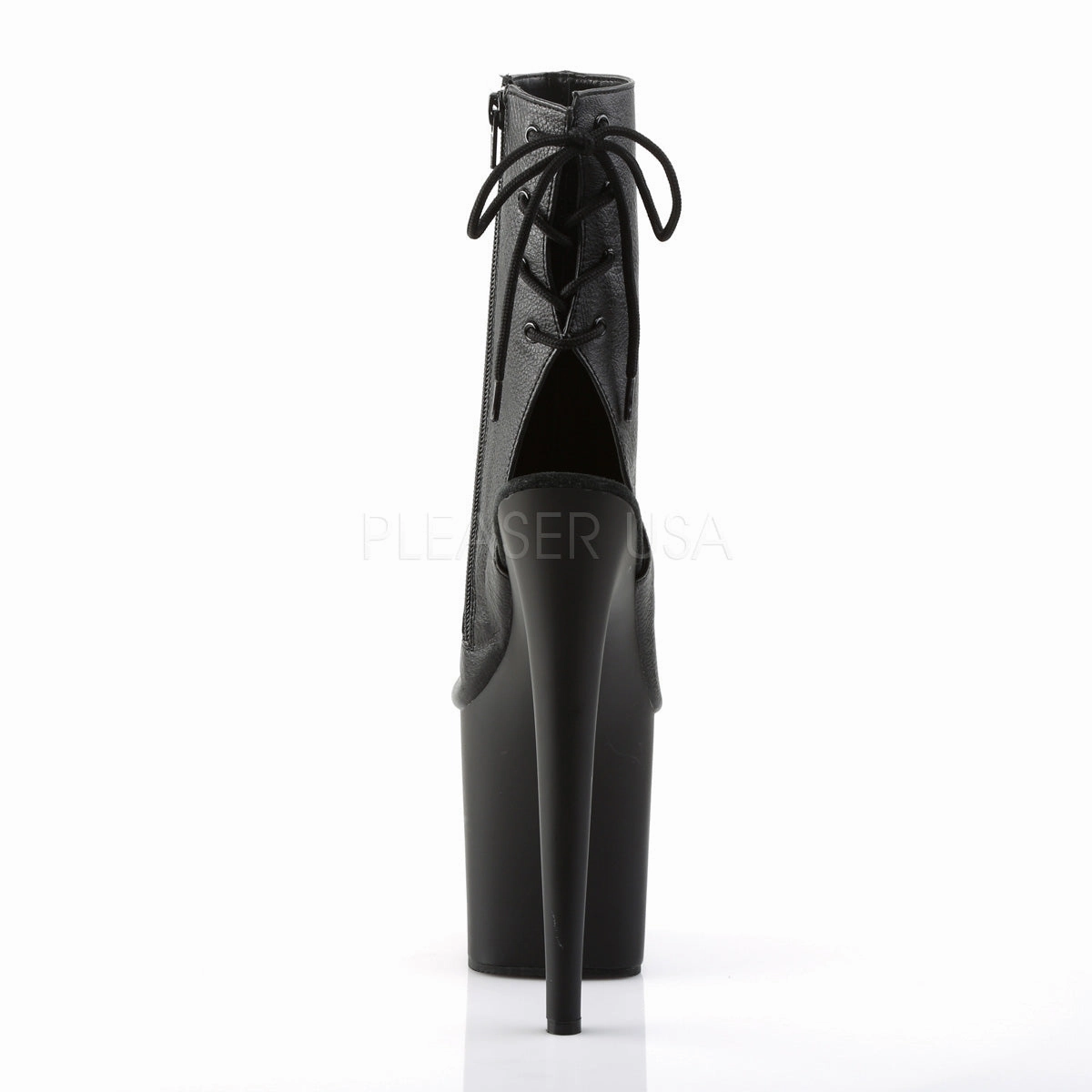 FLAMINGO-1018  Black Faux Leather/Black Matte