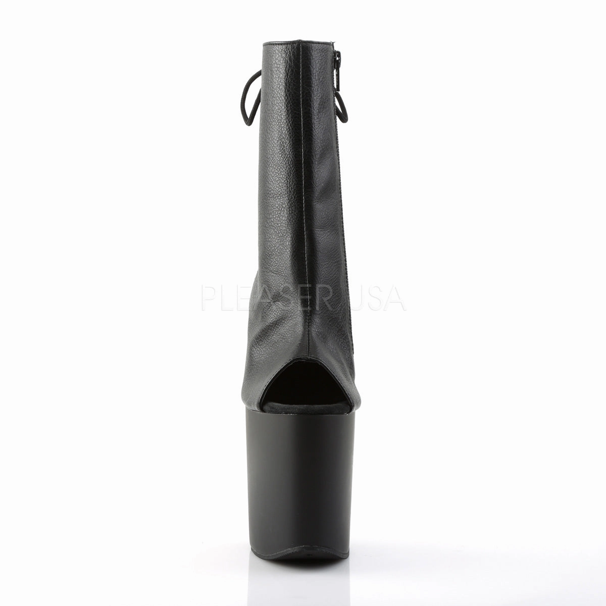 FLAMINGO-1018  Black Faux Leather/Black Matte