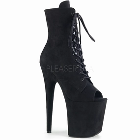 FLAMINGO-1021FS  Black Faux Suede/Black Faux Suede