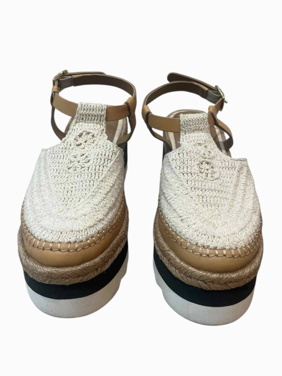 Free People White & Beige Size 7.5 Sandals