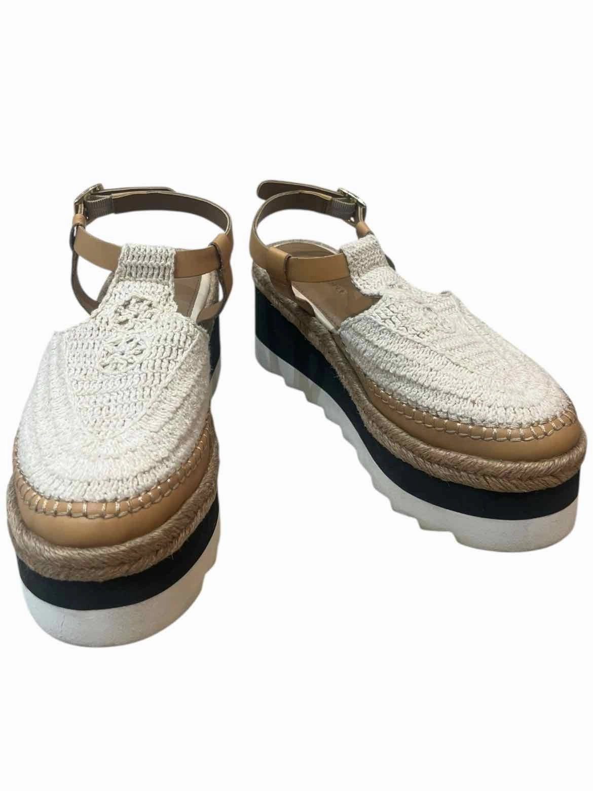 Free People White & Beige Size 7.5 Sandals