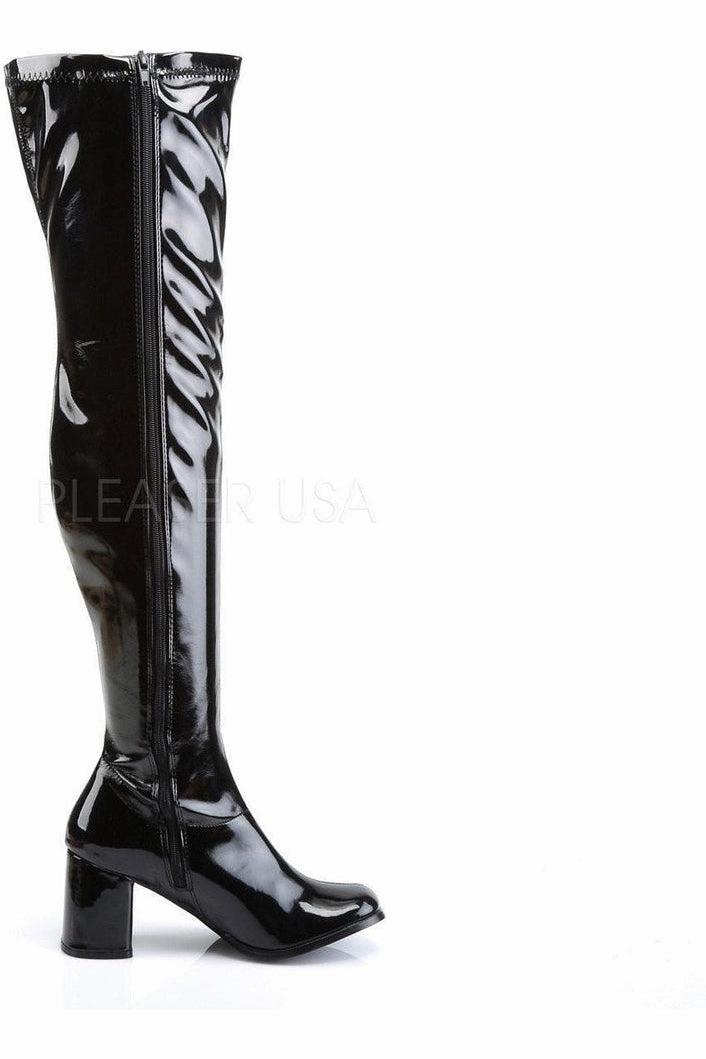GOGO-3000 Go Go Boot | Black Patent