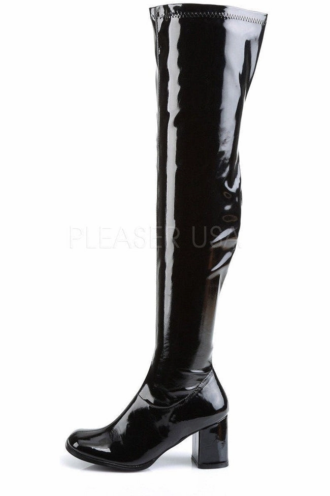 GOGO-3000 Go Go Boot | Black Patent