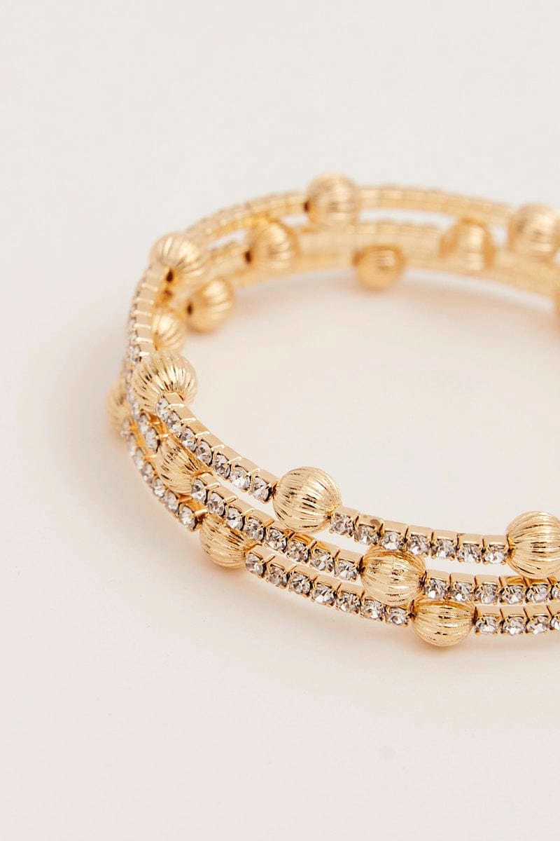 Gold Rhinestone Bangle