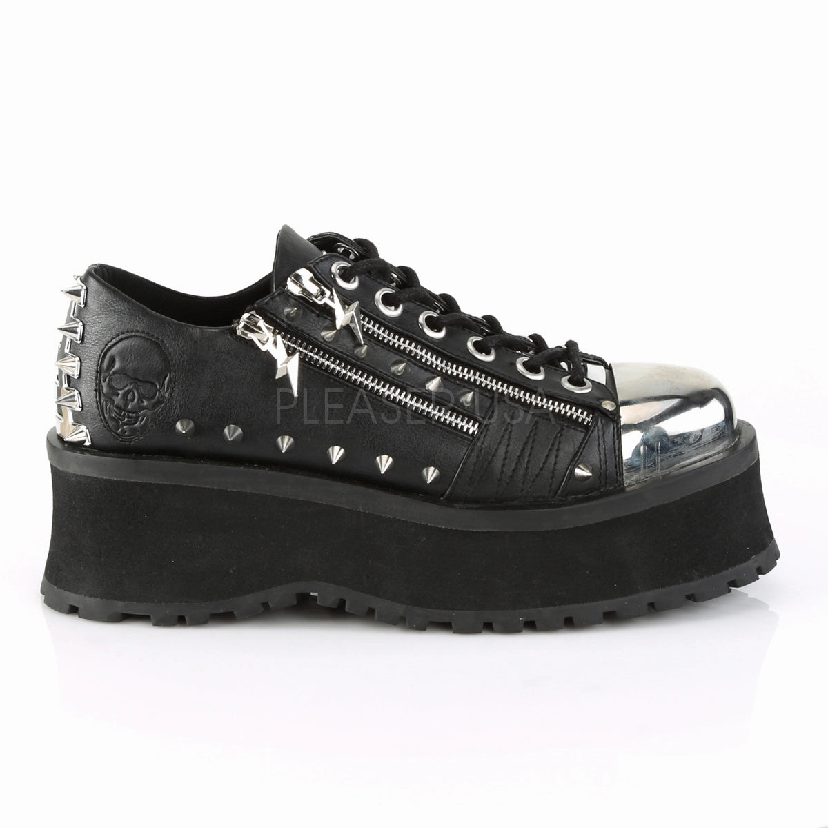 GRAVEDIGGER-04  Black Vegan Leather