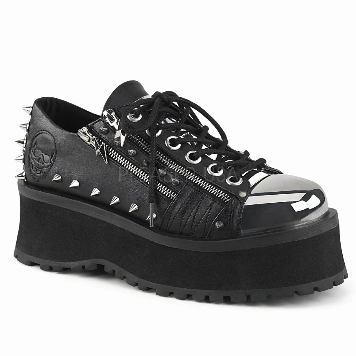 GRAVEDIGGER-04  Black Vegan Leather