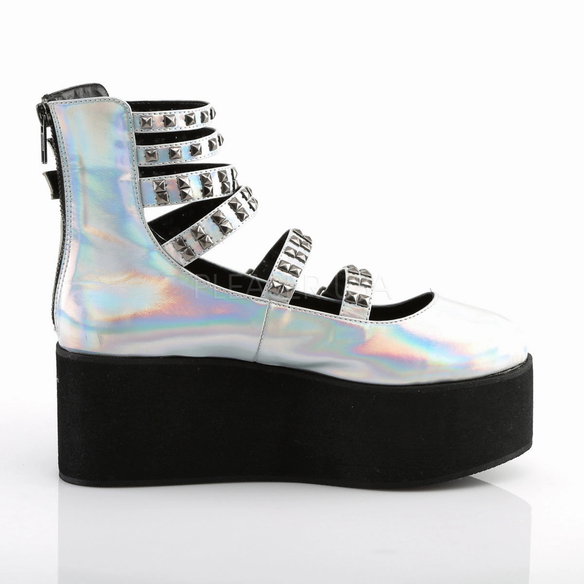 GRIP-31  Silver Hologram Vegan Leather
