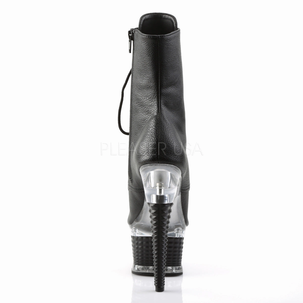 ILLUSION-1021  Black Faux Leather/Black Matte