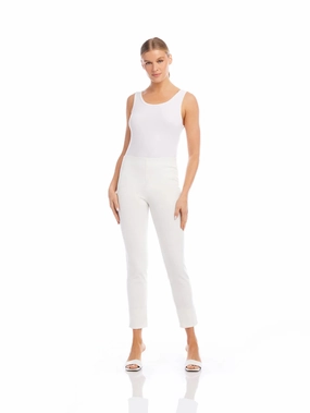 Ivory Magic Ankle Slit Pant