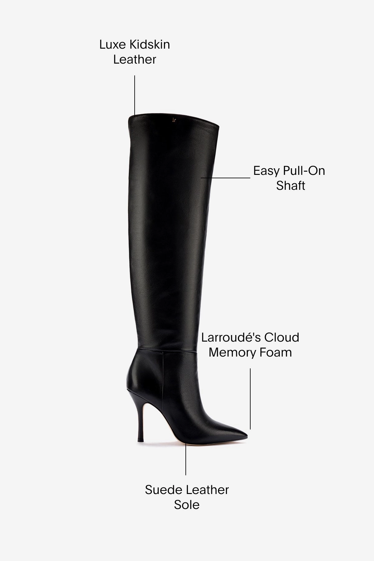 Kate Hi Boot In Black Leather