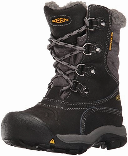 KEEN Unisex-Kinder Basin WP Trekking-& Wanderstiefel. Schwarz (Black/Gargoyle)