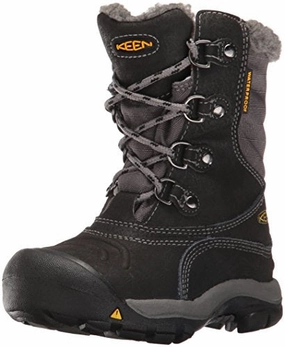 KEEN Unisex-Kinder Basin WP Trekking-& Wanderstiefel. Schwarz (Black/Gargoyle)