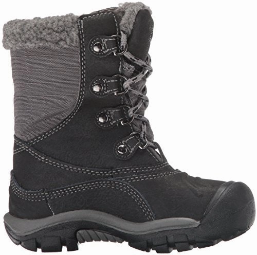 KEEN Unisex-Kinder Basin WP Trekking-& Wanderstiefel. Schwarz (Black/Gargoyle)