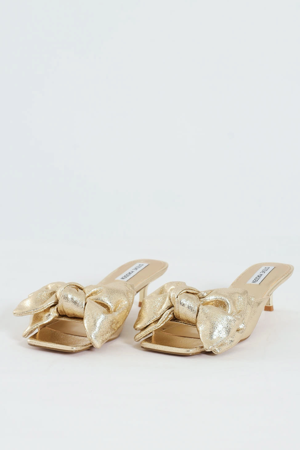 Kit Slip On Bow Mule Kitten Heel - Gold