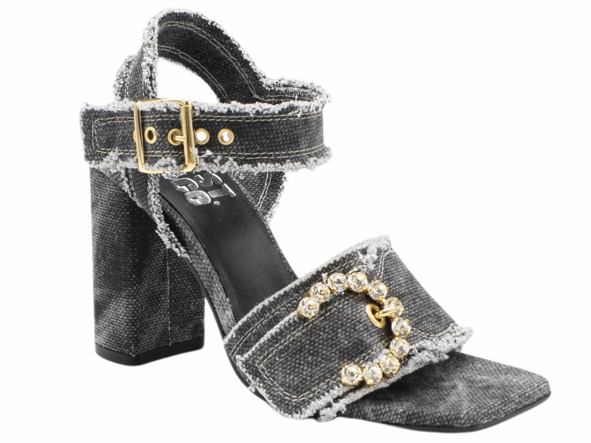 M284 Denim Heeled Sandal