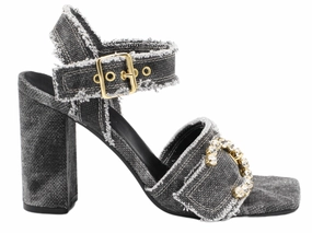 M284 Denim Heeled Sandal