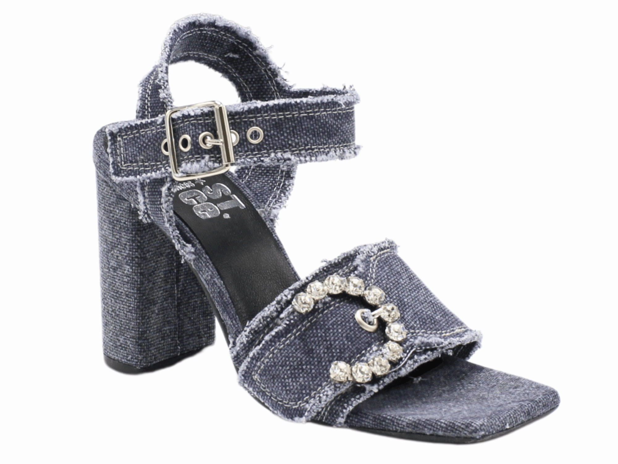 M284 Denim Heeled Sandal