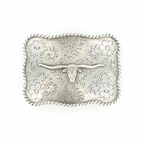M&F Rectangle Rope Edge Longhorn Buckle 37228