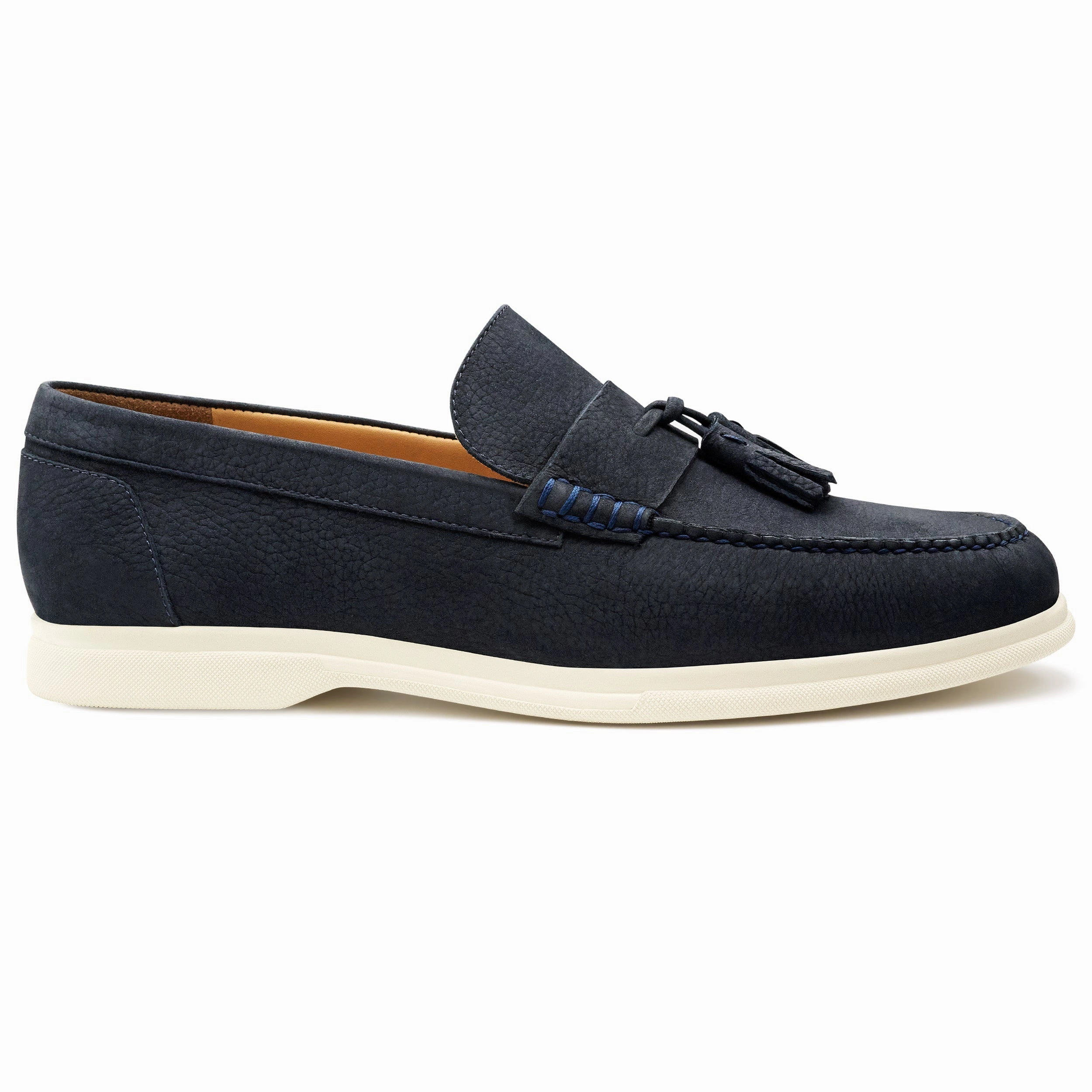 Men´s blue suede tassel loafers