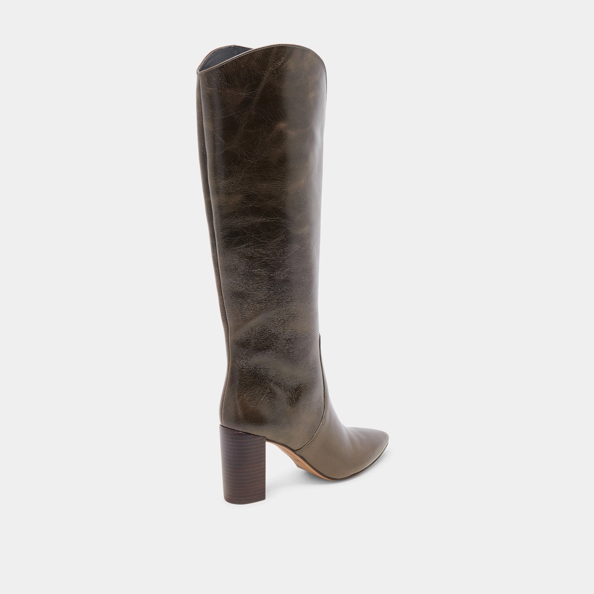 NEDI BOOTS DARK OLIVE LEATHER