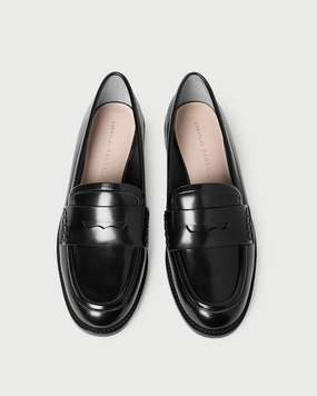 Rachel Black Leather Loafer