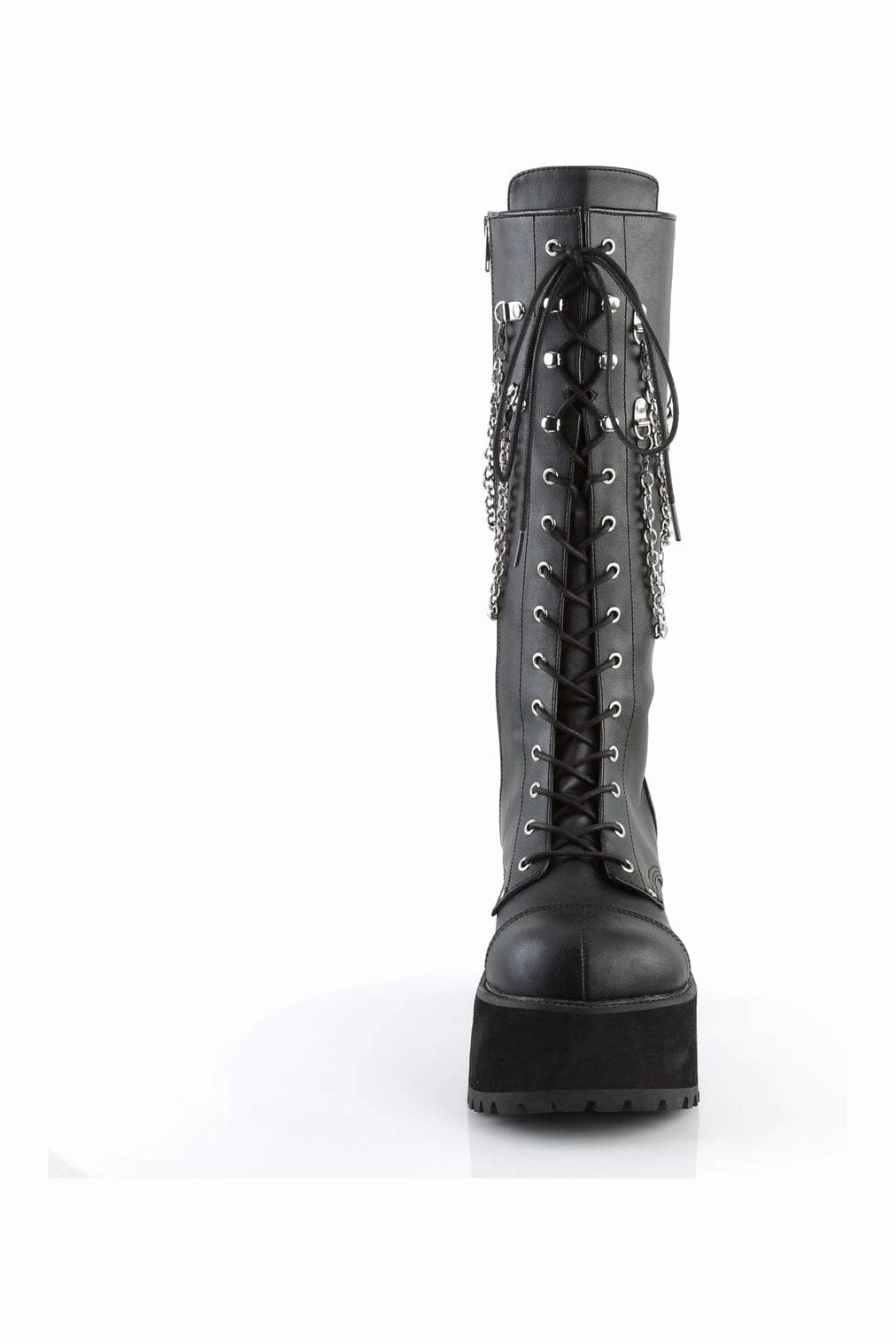 RANGER-303 Black Hologram Patent Knee Boot
