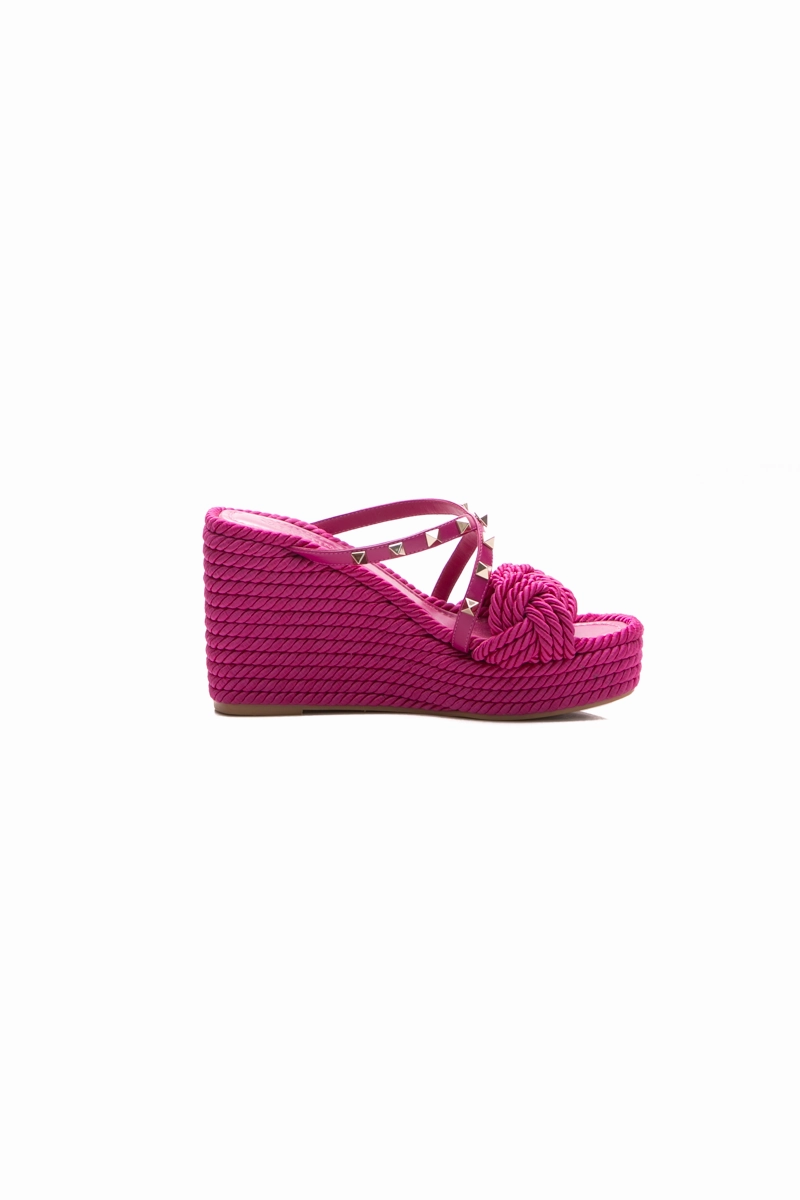 Rockstud Braided Wedges - Size 37