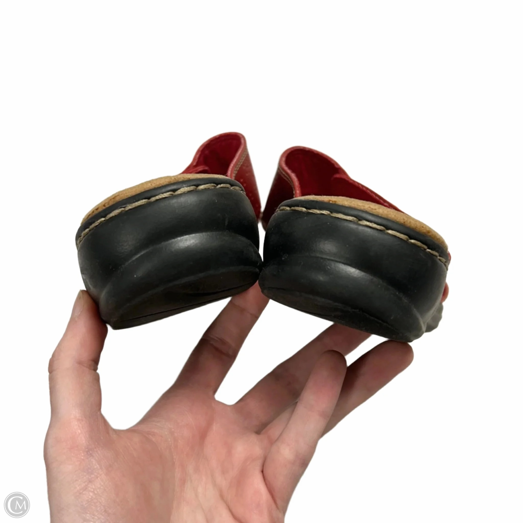 Sandals Flats By Clarks In Red, Size: 8.5