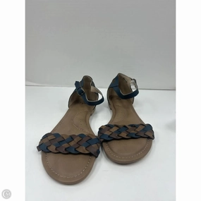 Sandals Flats By Clothes Mentor In Blue, Size: 8