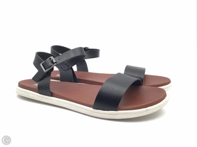 Sandals Flats By Mia In Black & Brown, Size: 8.5