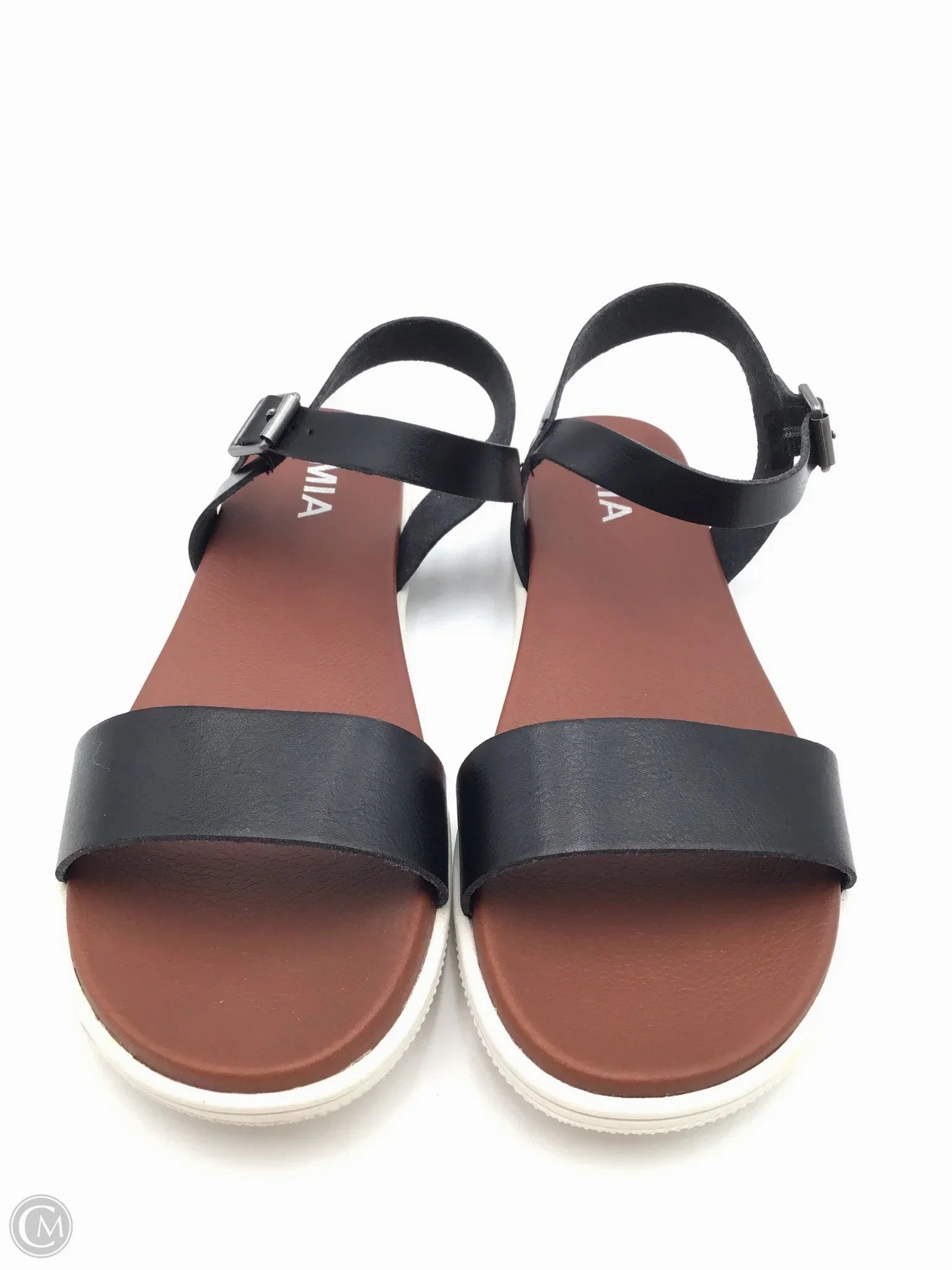 Sandals Flats By Mia In Black & Brown, Size: 8.5