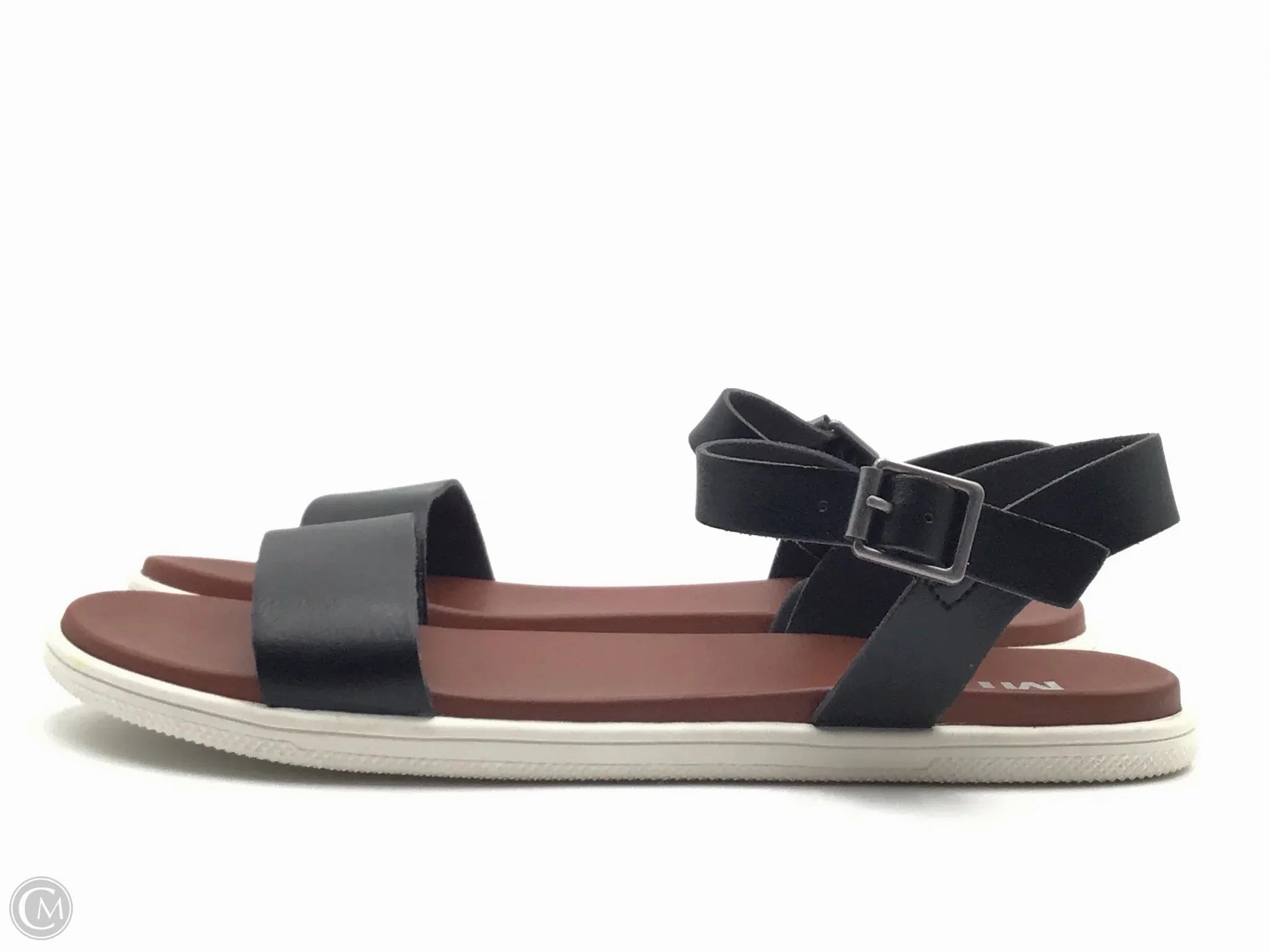 Sandals Flats By Mia In Black & Brown, Size: 8.5