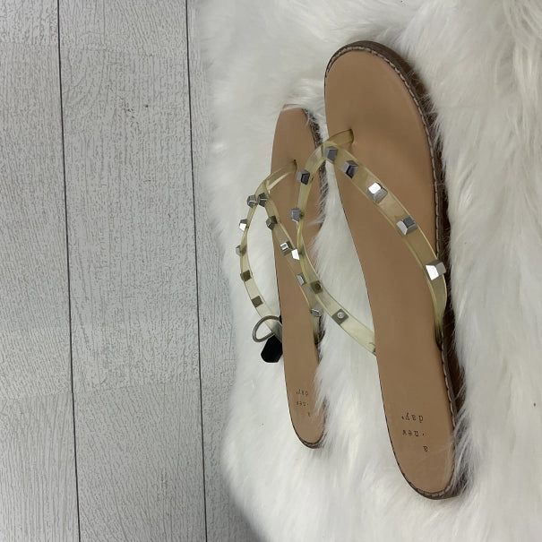 Sandals Flip Flops By A New Day In Tan, Size: 8