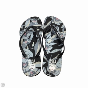 Sandals Flip Flops By Billabong In Black & Blue, Size: 6