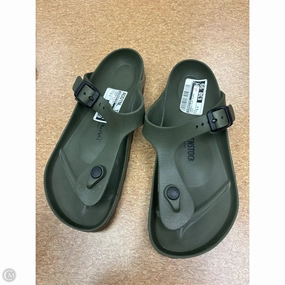Sandals Flip Flops By Birkenstock In Green, Size: 6.5