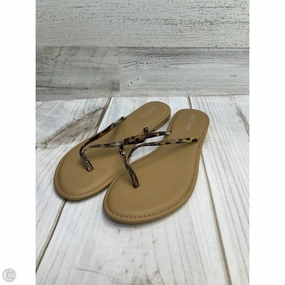Sandals Flip Flops By Clothes Mentor In Animal Print, Size: 7