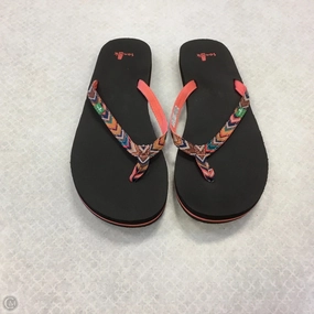Sandals Flip Flops By Clothes Mentor In Multi-colored, Size: 7.5