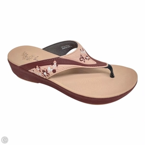 Sandals Flip Flops By Gold Pigeon In Mauve, Size: 6.5
