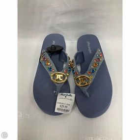 Sandals Flip Flops By Jeffery Campbell In Blue, Size: 8