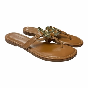 Sandals Flip Flops By Kelly And Katie In Brown, Size:8.5