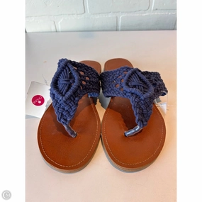 Sandals Flip Flops By Mia In Blue & Brown, Size: 6.5